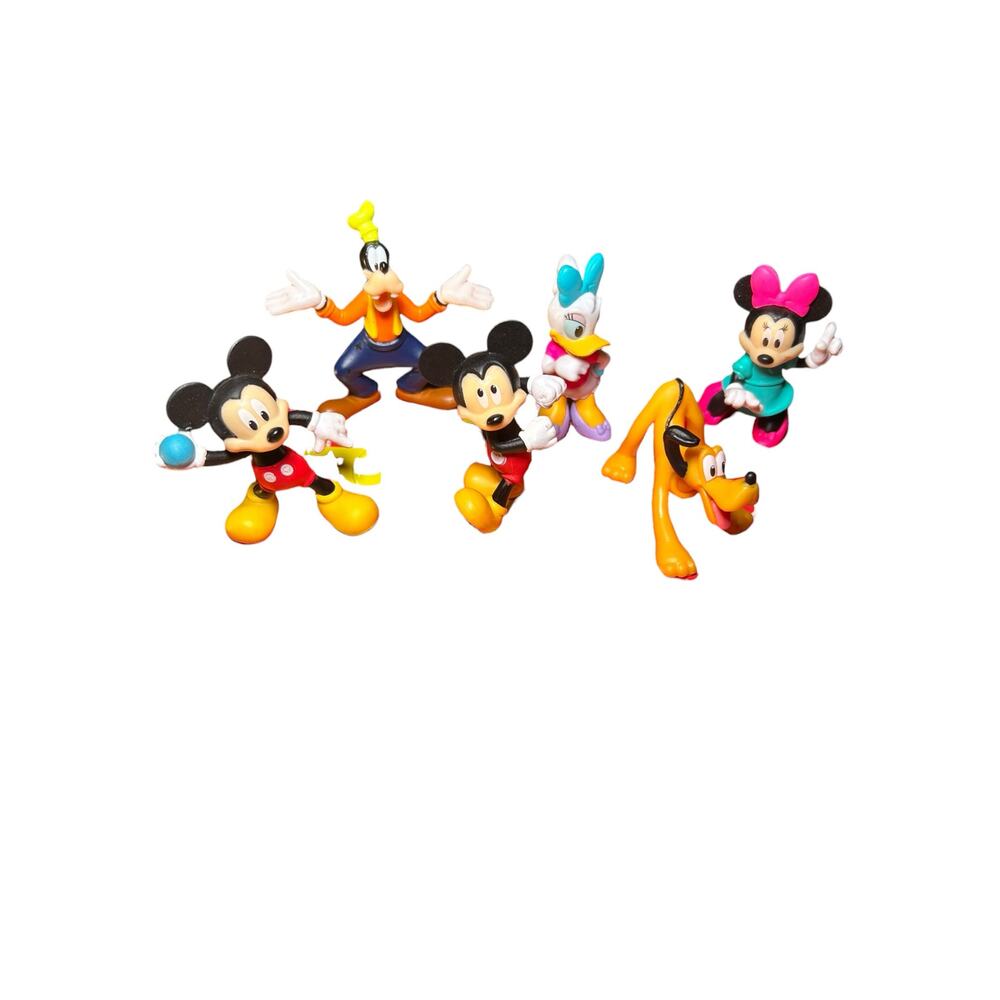 Disney Junior Mickey Mouse Clubhouse Figurine Lot/ Cake Toppers (6 Pieces)